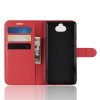 Sony Xperia 10 Plus Plånboksfodral Litchi PU-läder Röd