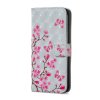 iPhone Xr Plånboksfodral Kortfack Motiv Rosa Fjärilar och Blommor