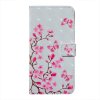 iPhone Xr Plånboksfodral Kortfack Motiv Rosa Fjärilar och Blommor