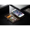 iPhone 6/6S Plånboksfodral Qin Series Löstagbart Skal Brun