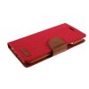 iPhone 11 Pro Plånboksfodral Canvas Diary Kortfack Röd
