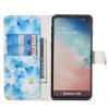 Samsung Galaxy S10 Plånboksfodral Kortfack Motiv Blåa Blommor