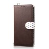 iPhone 11 Pro Plånboksfodral med Strap Prickmönster Brun