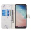 Samsung Galaxy S10 Plånboksfodral Kortfack Motiv Vit Marmor