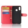 Huawei P30 Lite Plånboksfodral Litchi PU-läder Röd