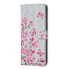 iPhone X/Xs Plånboksfodral Kortfack Motiv Rosa Fjärilar och Blommor
