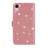 iPhone Xr Plånboksfodral Kortfack Glitter Roseguld