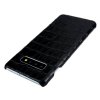 Samsung Galaxy S10 Skal Äkta Läder Krokodilmönster Svart