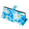 Samsung Galaxy A10 Plånboksfodral Kortfack Motiv Ljusblåa Blommor