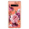 Samsung Galaxy S10 Plus Skal Hårdplast Rose Floral Transparent