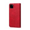 iPhone 11 Plånboksfodral Retro Lädertextur Sömnad Röd