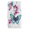 Samsung Galaxy A40 Plånboksfodral PU-läder Motiv Fjärilar och Blommor