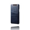 Samsung Galaxy A80 Skal Kortfack PU-läder Mörkblå
