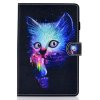 iPad 10.2 Fodral Motiv Färgglad Katt på Svart