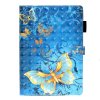 iPad 10.2 Fodral Motiv Guldiga Fjärilar på Blått