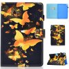 iPad 10.2 Fodral Motiv Guldiga Fjärilar på Svart
