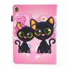 iPad 10.2 Fodral Motiv Två Katter på Rosa