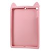 iPad 9.7 Skal Silikon 3D Katt Rosa