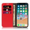 iPhone 11 Pro Max Plånboksfodral Kortfack Äkta Läder Röd