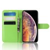 iPhone 11 Pro Max Plånboksfodral Litchi Kortfack Grön
