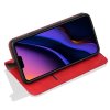 iPhone 11 Pro Max Plånboksfodral Retro Lädertextur Sömnad Röd