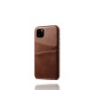 iPhone 11 Pro Max Skal med Två Kortfack Mörkbrun