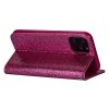 iPhone 11 Pro Plånboksfodral Glitter Fack Utsida Magenta