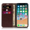 iPhone 11 Pro Plånboksfodral Kortfack Äkta Läder Mörkbrun