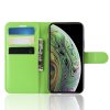 iPhone 11 Pro Plånboksfodral Litchi Kortfack Grön