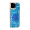 iPhone 11 Pro Skal Glitter Motiv Blå Blomma