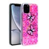 iPhone 11 Pro Skal Glitter Motiv Rosa Fjärilar och Blommor