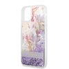 iPhone 11 Skal Liquid Glitter Flower Pattern Lila