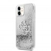 iPhone 11 Skal Liquid Glitter Silver Klar