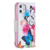 iPhone 12 Mini Fodral Motiv Fjärilar och Färgglada Blommor