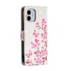iPhone 12 Mini Fodral Motiv Rosa Blommor och Fjärilar
