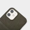 iPhone 12/iPhone 12 Pro Skal Leather Backcover Grön