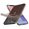 iPhone 12/iPhone 12 Pro Skal Liquid Crystal Glitter Rose Quartz