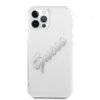 iPhone 12/iPhone 12 Pro Skal Vintage Script Silver Klar