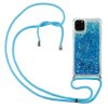 iPhone 12/iPhone 12 Pro Skal med Strap Glitter Blå