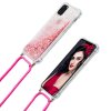 iPhone 12/iPhone 12 Pro Skal med Strap Glitter Roseguld