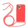 iPhone 12/iPhone 12 Pro Skal med Strap Röd