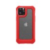 iPhone 12/iPhone 12 Pro Skal Transparent Kolfibertextur Röd