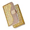 iPhone 12 Mini Fodral Krokodilmönster Glitter Guld