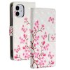 iPhone 12 Pro Max Fodral Motiv Rosa Blommor och Fjärilar