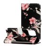 iPhone 12 Pro Max Fodral Motiv Rosa Blommor på Svart