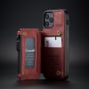 iPhone 12 Pro Max Skal C20 Kortfack Dragkedja Röd