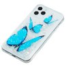 iPhone 12 Mini Skal Glitter Motiv Blåa Fjärilar