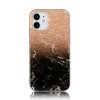 iPhone 12 Mini Skal Marmor Guld Glitter Svart
