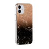 iPhone 12 Mini Skal Marmor Guld Glitter Svart