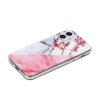 iPhone 12 Mini Skal Marmor Rosa Blommor